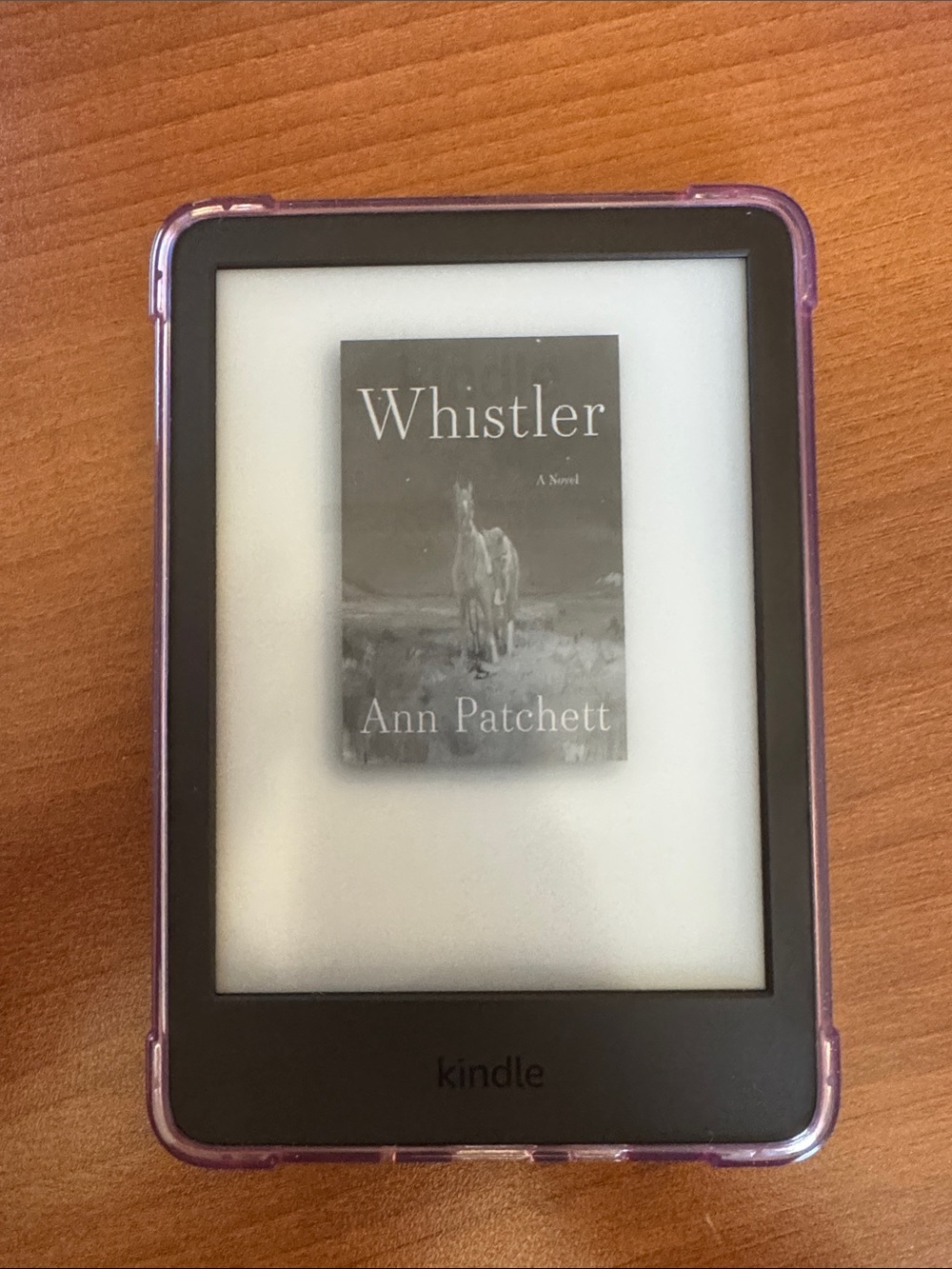 Amazon Kindle with Purple Protective Case